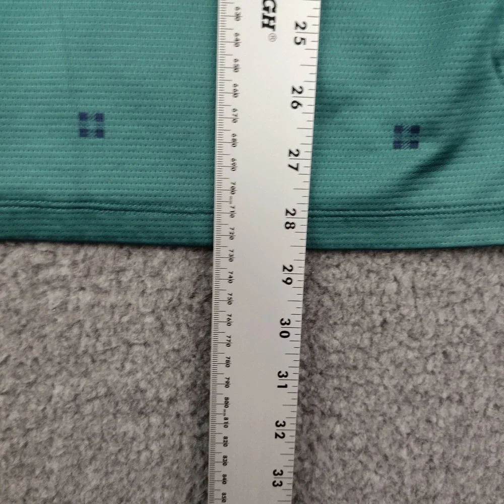 Nike Polo Shirt Mens L Dri-FIT Green Geometric Short Sleeve Golf preppy